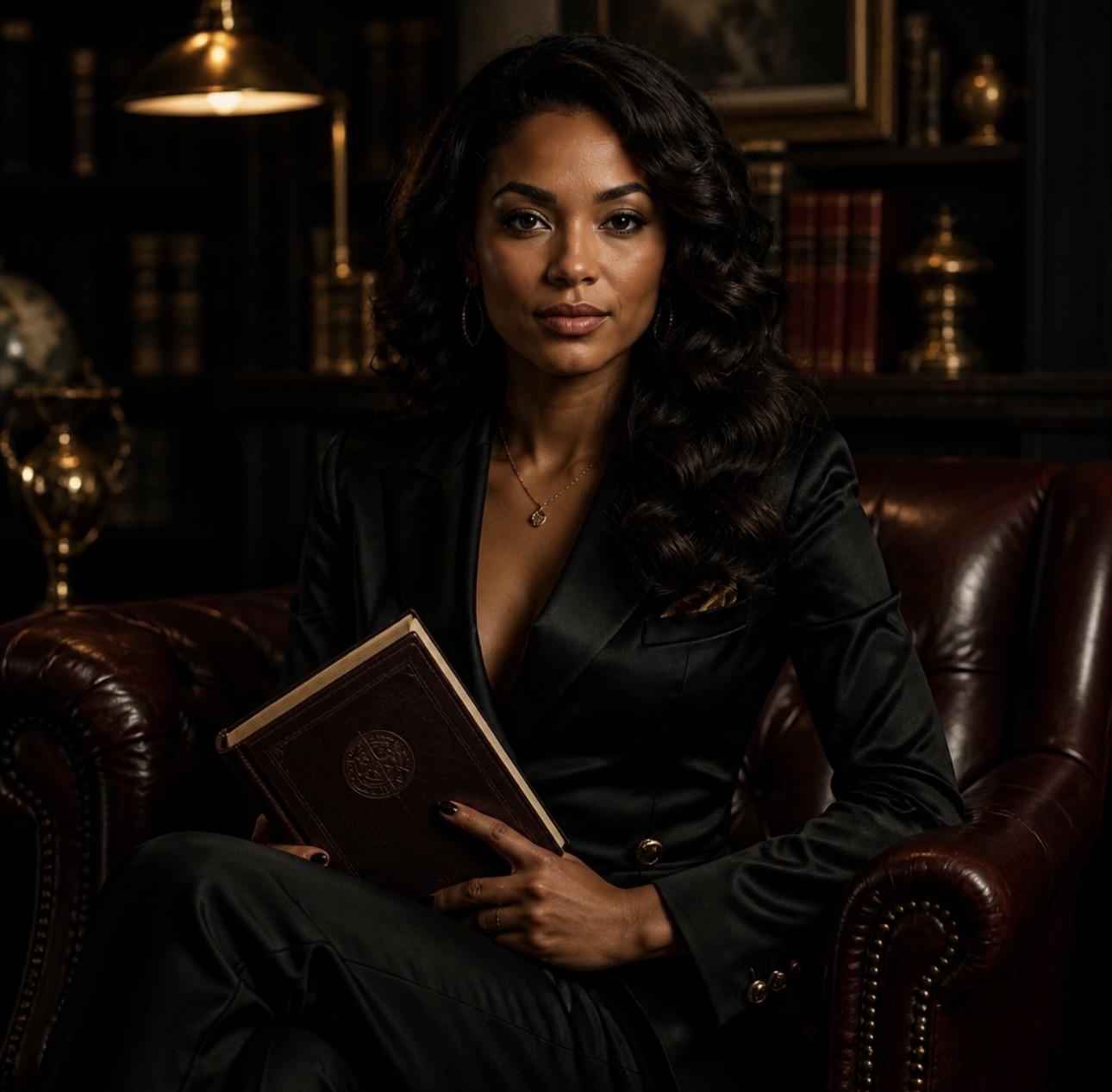 Woman in a refined luxury residence